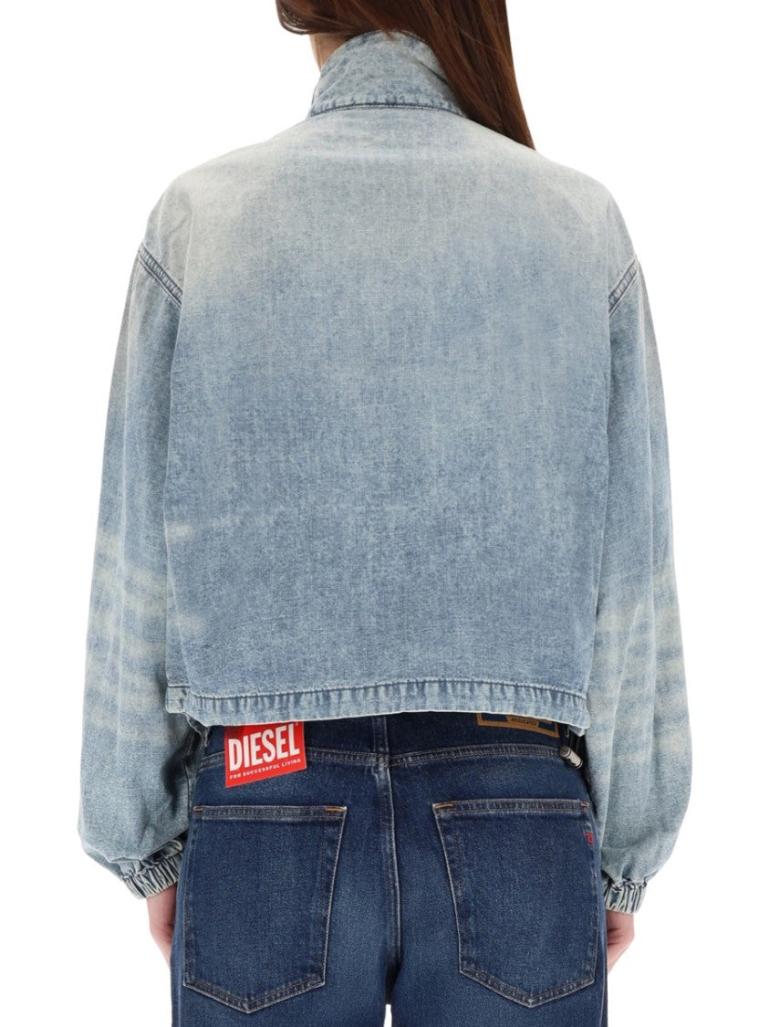 Diesel De-Flowye-S Cropped Denim Jacket