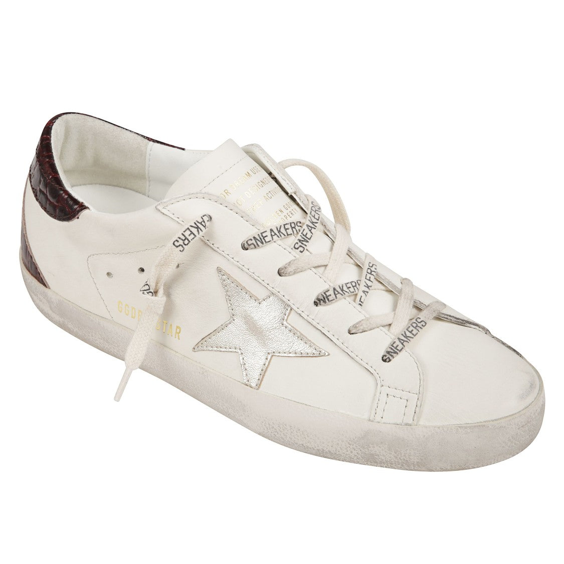 Golden Goose Leather Sneakers With Croc-Effect Detail
