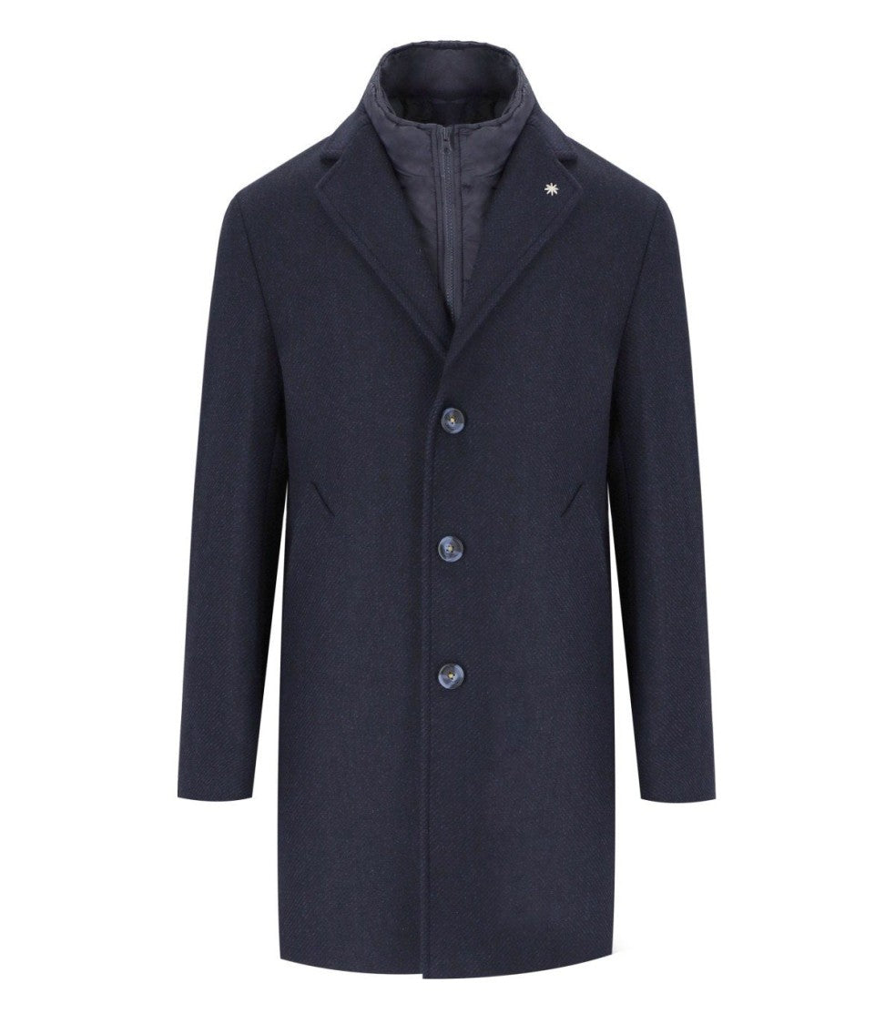 Manuel Ritz Melange Blue Coat
