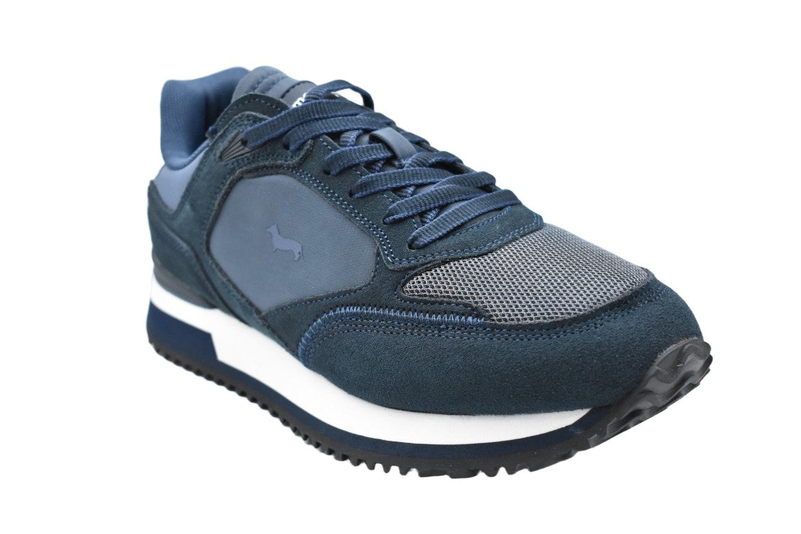 Harmont & Blaine Low-Top Sneakers In Dark Blue Suede