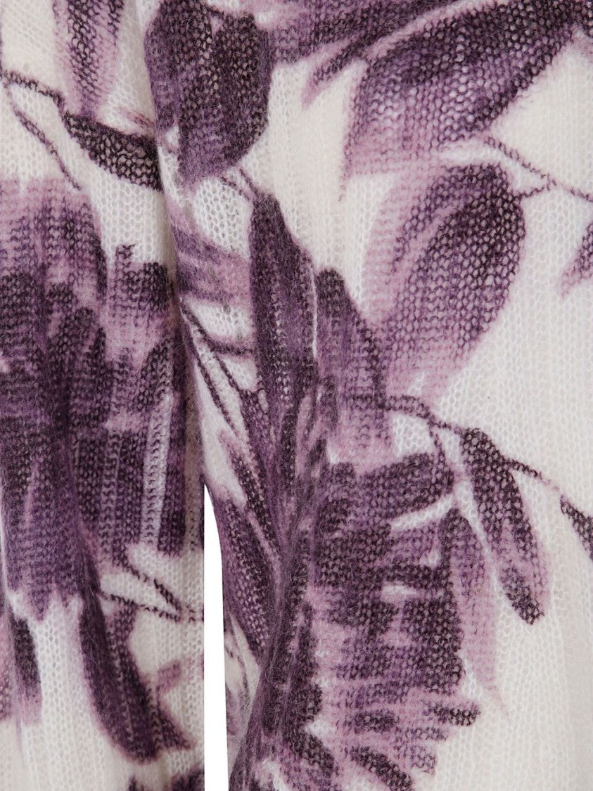 Twin-Set Relaxed Fit Floral Pattern Sweater