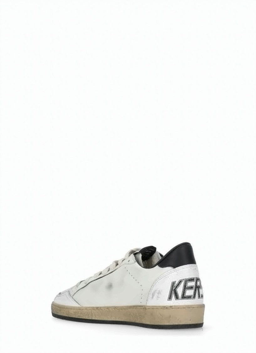 Golden Goose Worn-In White Leather Low-Top Sneakers