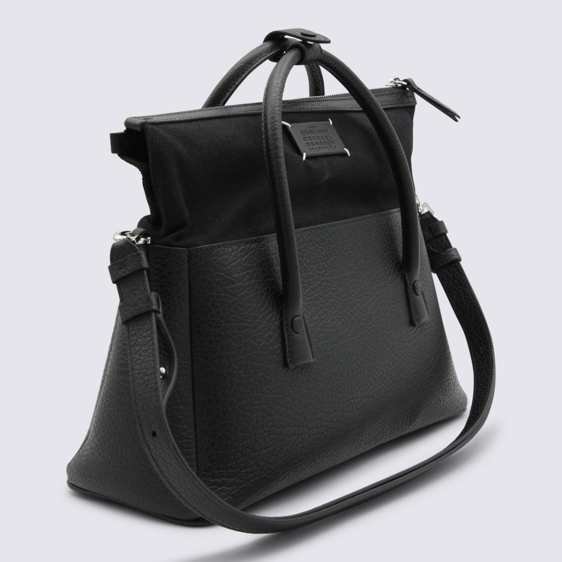 Maison Margiela Black Leather Top Handle Bag