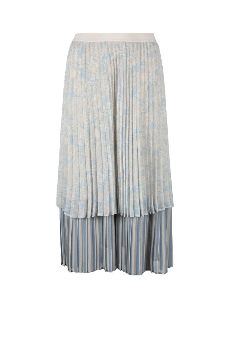 Semi Couture Powder Pink/Black Pleated Skirt
