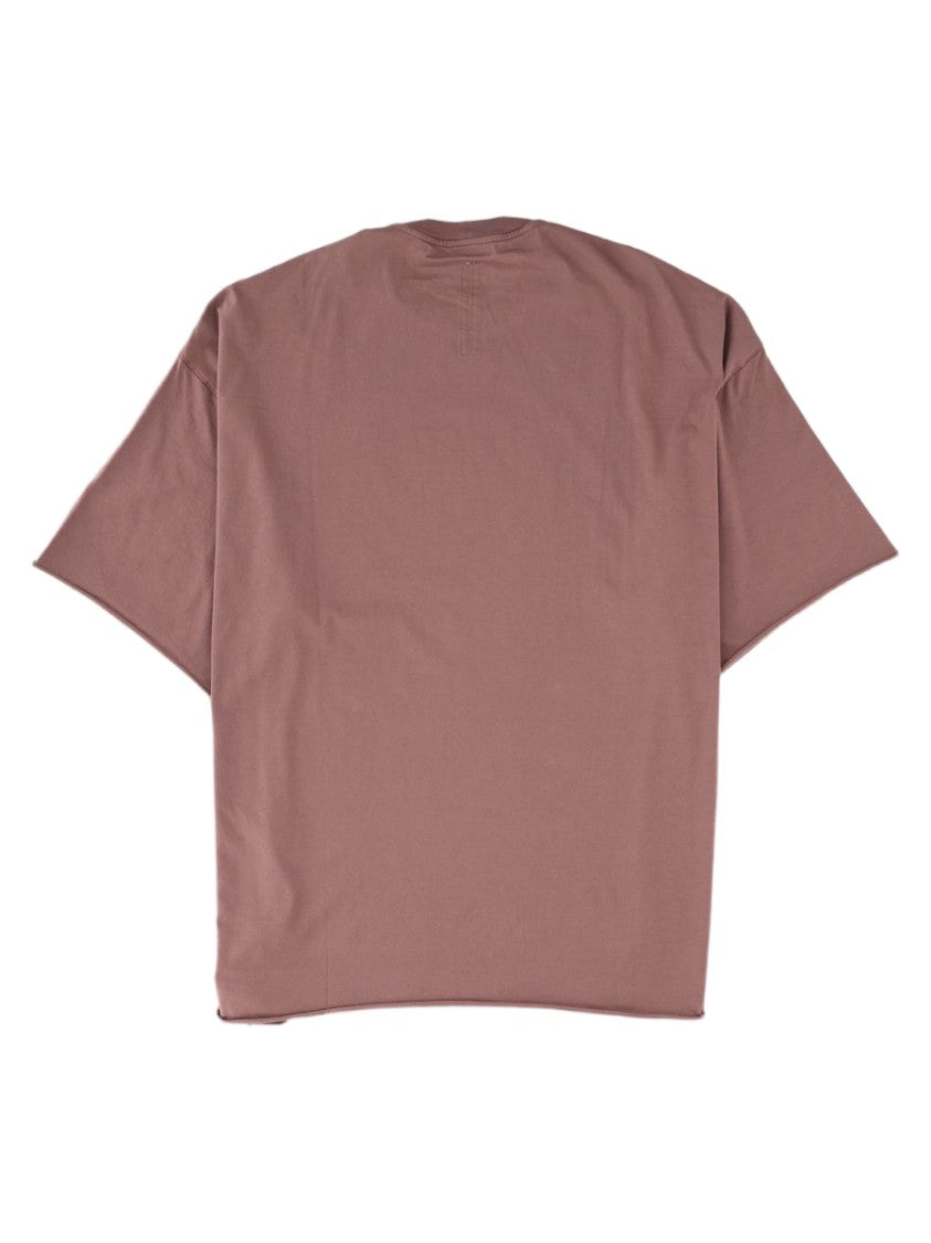 Rick Owens Boxy Silhouette Brown T-Shirt In Soft Cotton