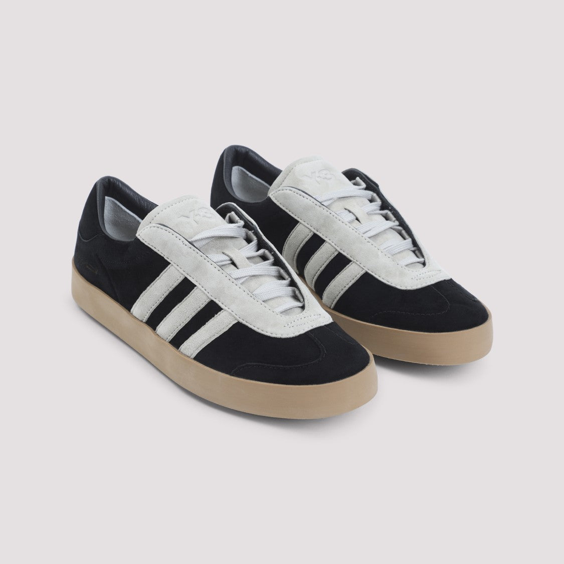Y-3 Low-Top Sneakers In Black Suede With Contrasting Details