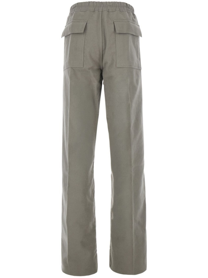 Rick Owens Relaxed Fit Drawstring Pants With Flared Leg