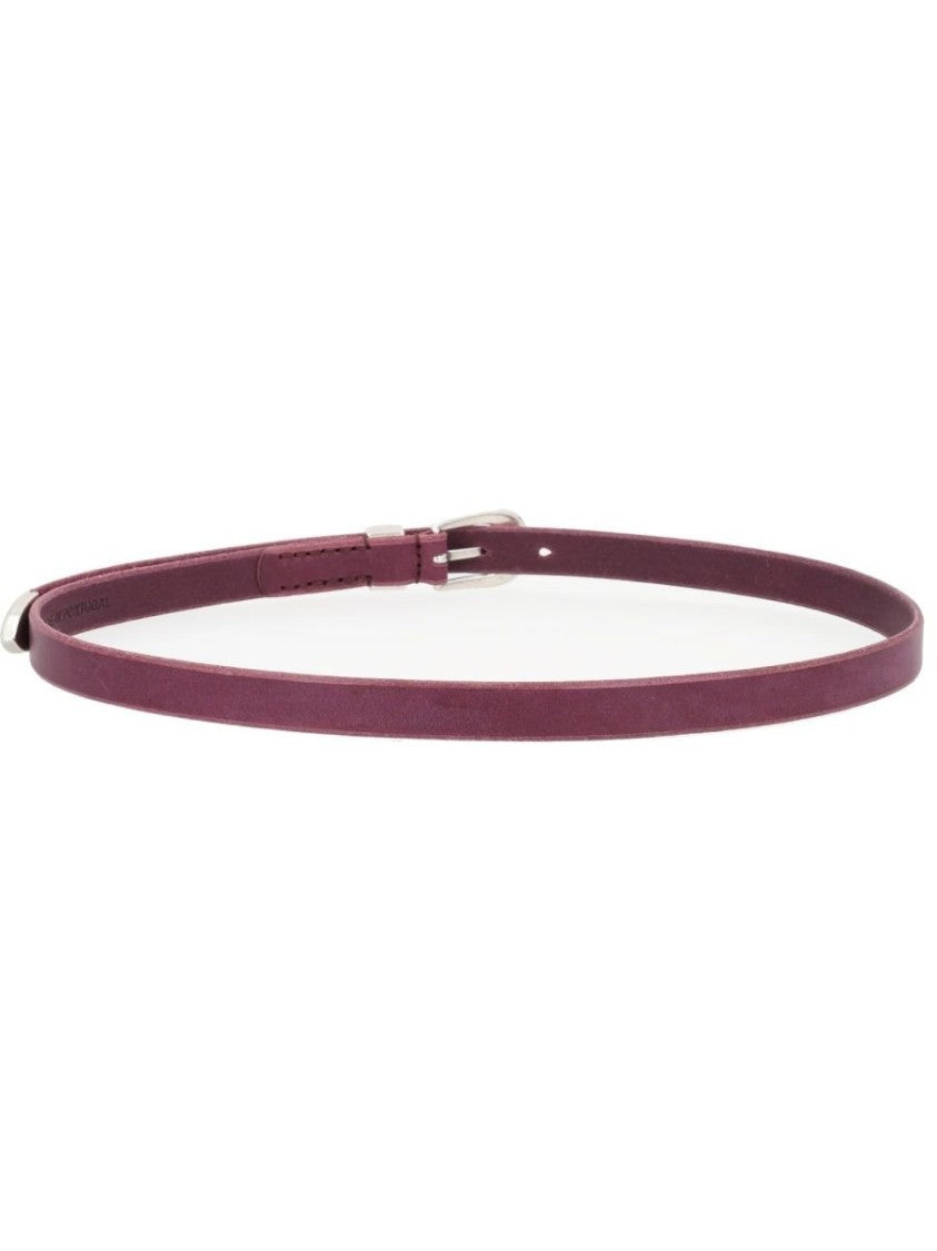 Our Legacy Slim Cowhide Leather Belt With Silver-Toned Buckle
