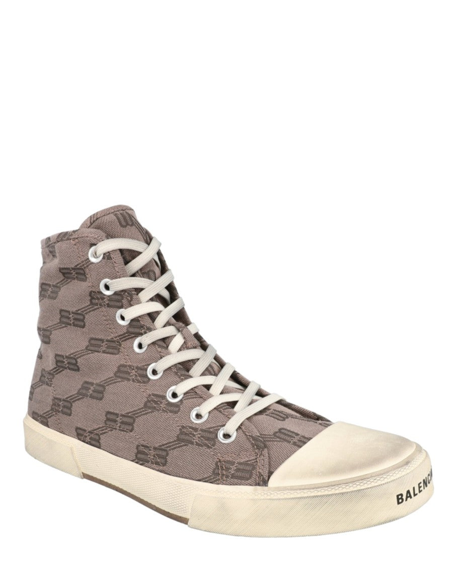 Balenciaga Paris Bb Monogram High-Top Sneakers