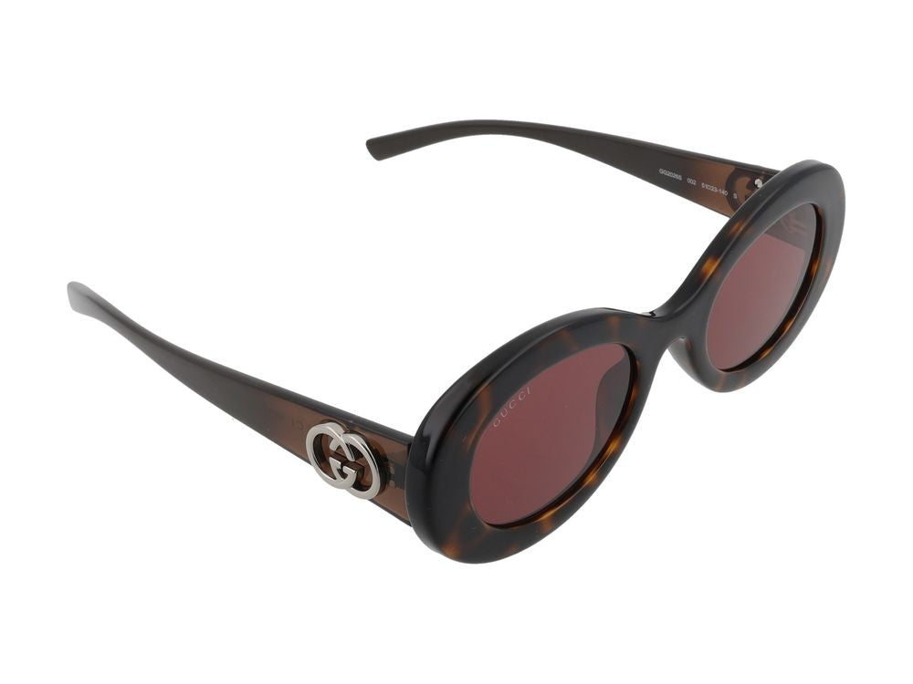 Gucci Tortoiseshell Frame Red Lens Sunglasses