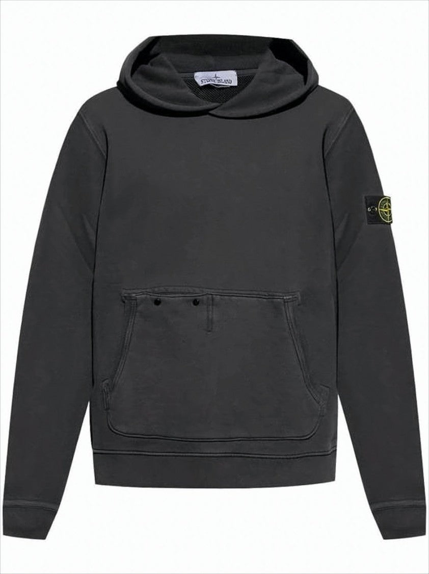 Stone Island Relaxed Fit Black Hoodie