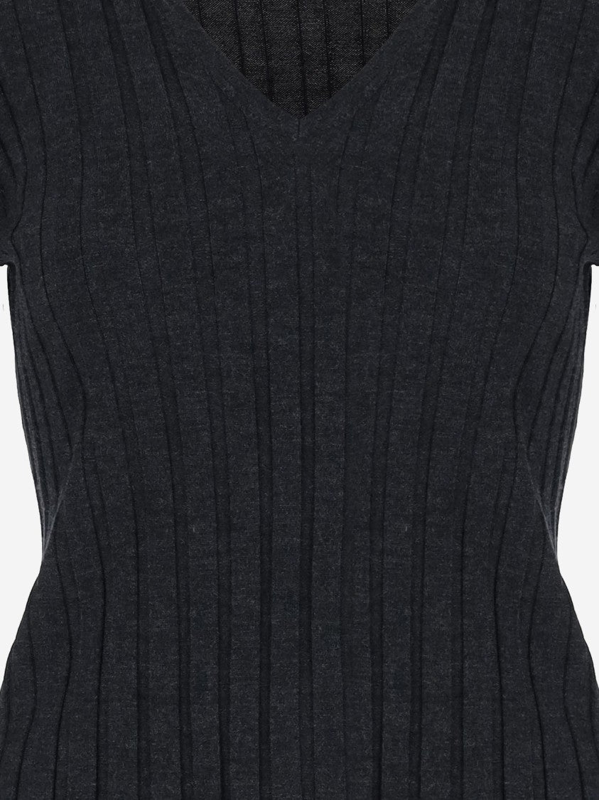 Allude Wool Sweater With Striped Pattern