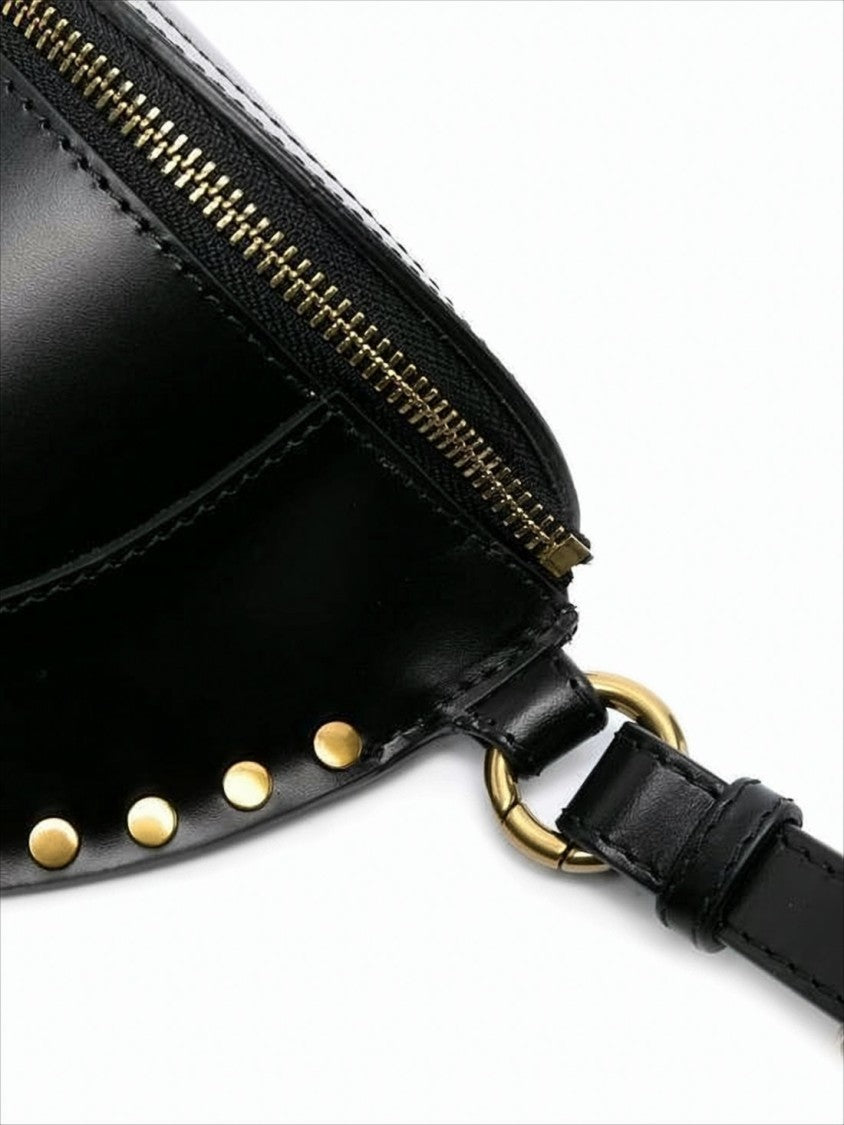 Isabel Marant Crescent-Shaped Shoulder Bag With Gold-Tone Studs