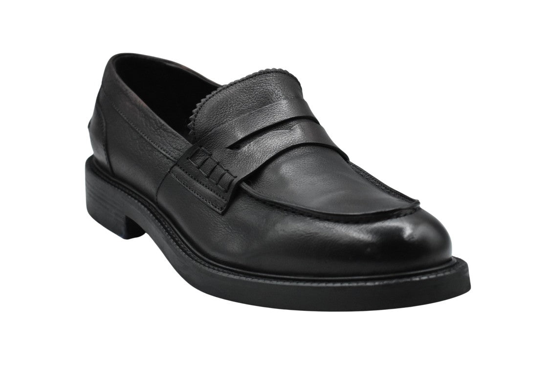 Ernesto Dolani Classic Penny Loafers With Textured Leather