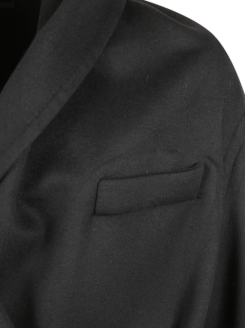 Tom Ford Unstructured Shawl Collar Coat In Double Wool