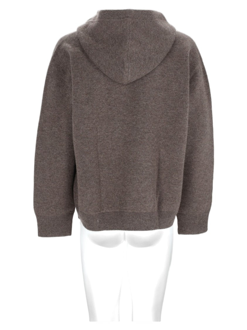 Studio Nicholson Beige Hooded Drawstring Wool-Cashmere Sweater