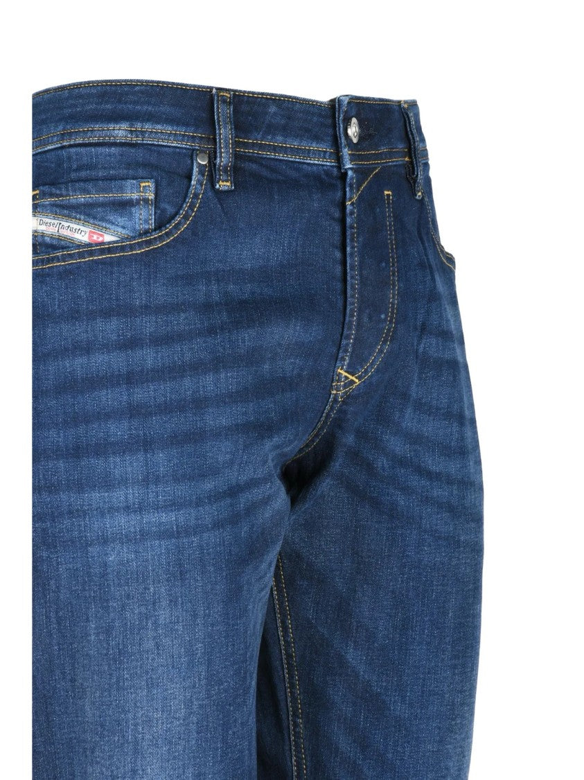 Diesel Blue Button Straight Jeans