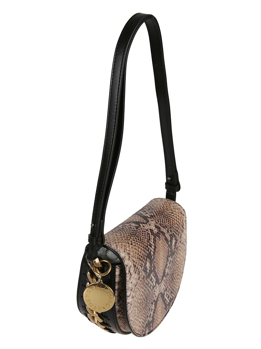 Stella Mccartney Half-Moon Shoulder Bag With Snakeskin Pattern