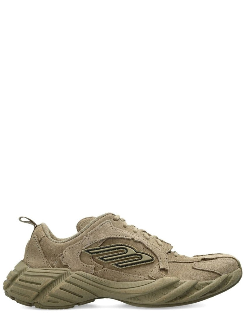 Balenciaga Monday Suede Layered Leather Sneakers