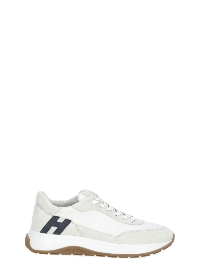 Hogan White Leather Low-Top Sneakers