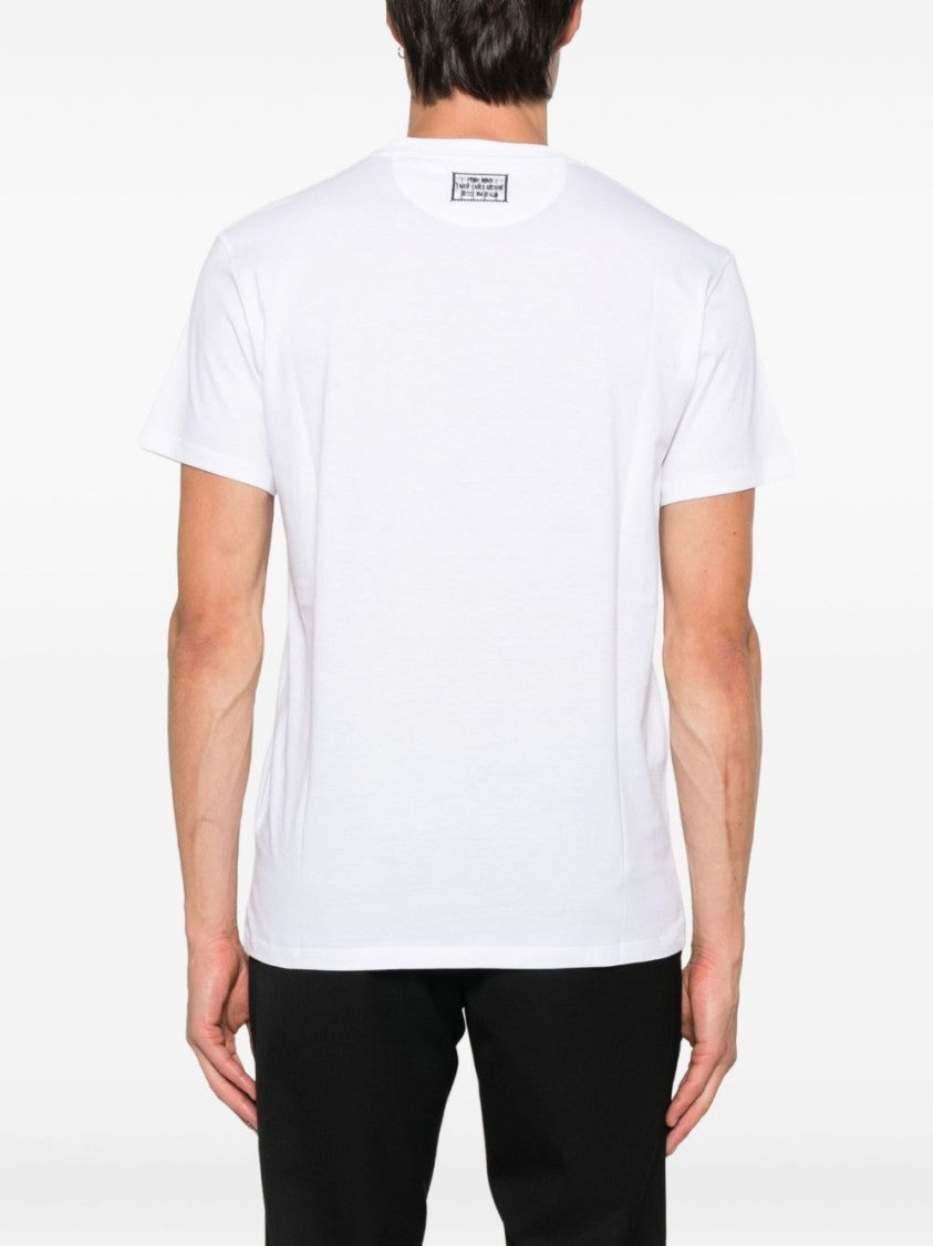 Fendi Short-Sleeve T-Shirt With Round Embroidered Logo