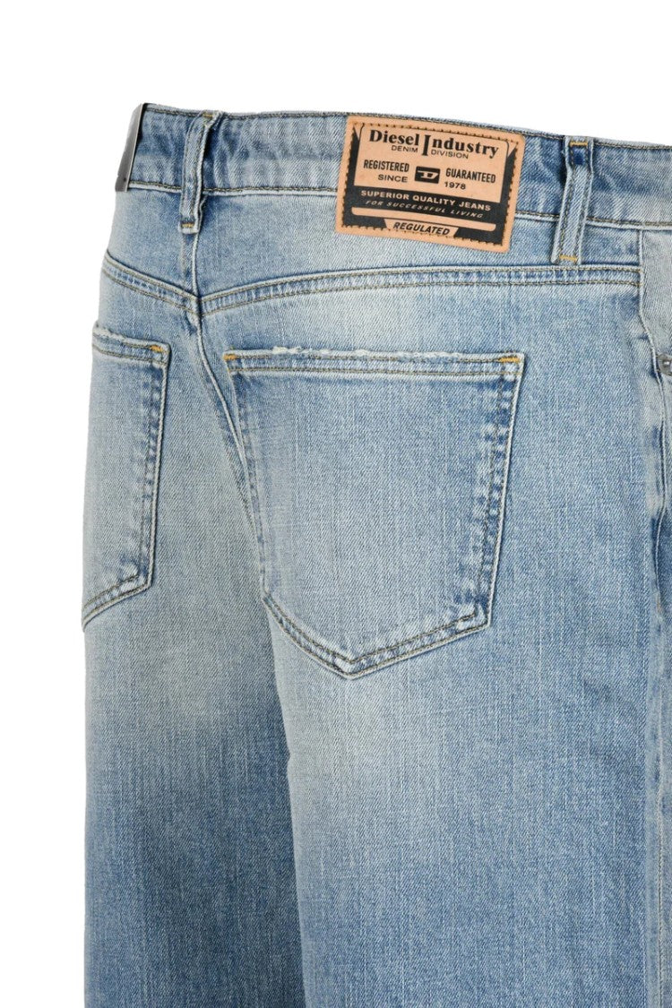 Diesel Light Blue Krashee Straight Cotton Elastane Jeans