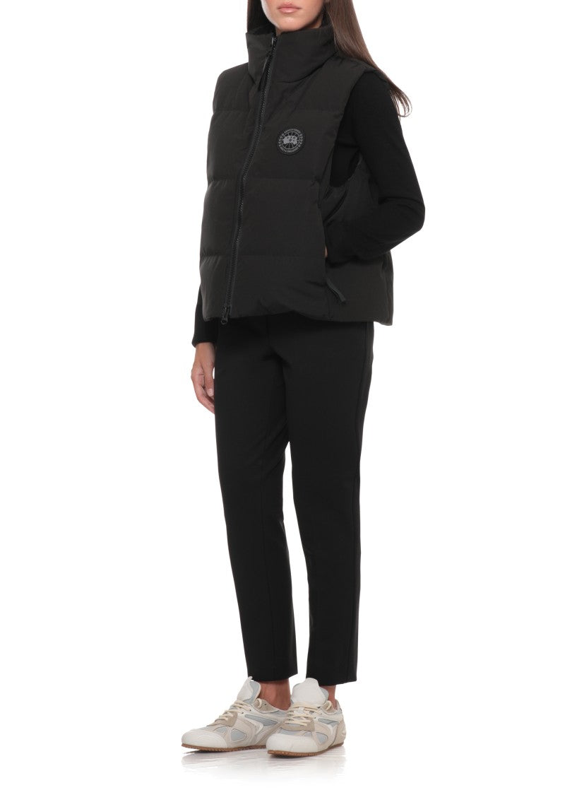 Canada Goose High-Neck Quilted Short Vest With Dual Zip Closure