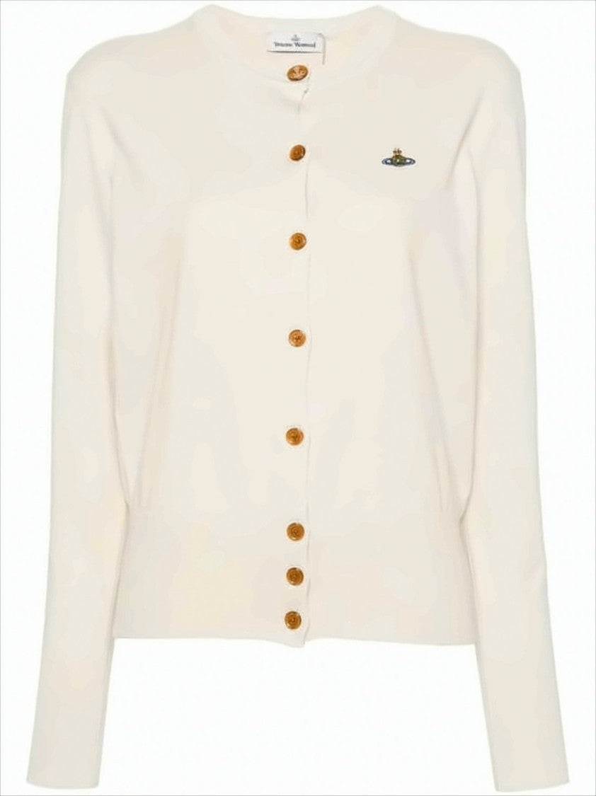 Vivienne Westwood Classic Round Neck Cardigan With Contrasting Buttons