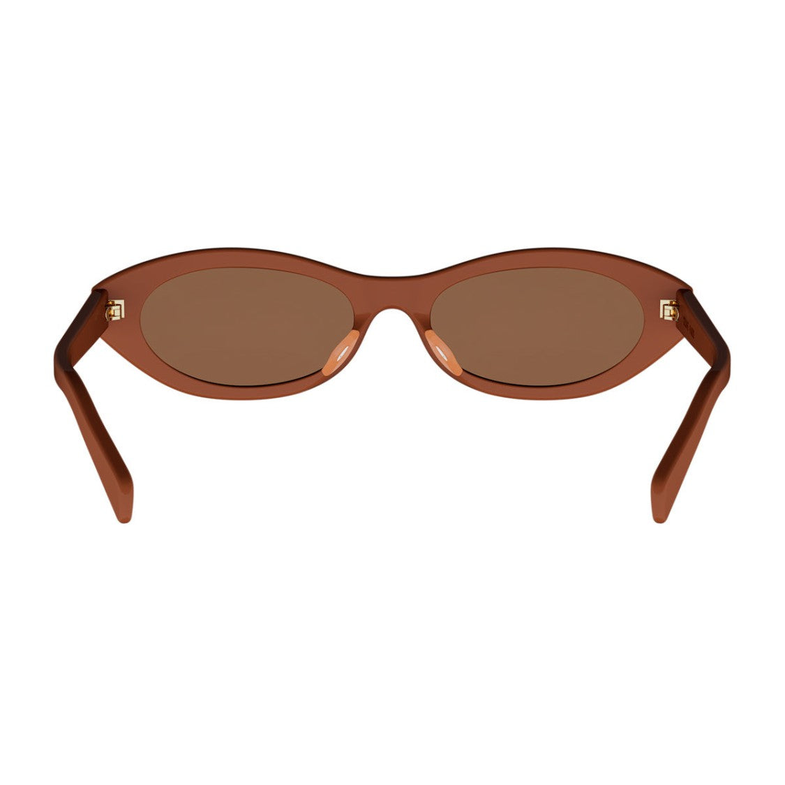 Celine Orange Triomphe Mini Acetate Oval Sunglasses