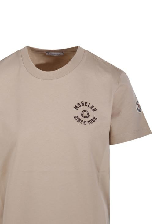 Moncler Embroidered Logo Cotton T-Shirt With Relaxed Fit