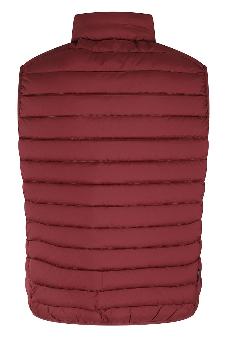 Save The Duck Rhus Burgundy Quilted High-Collar Nylon Vest