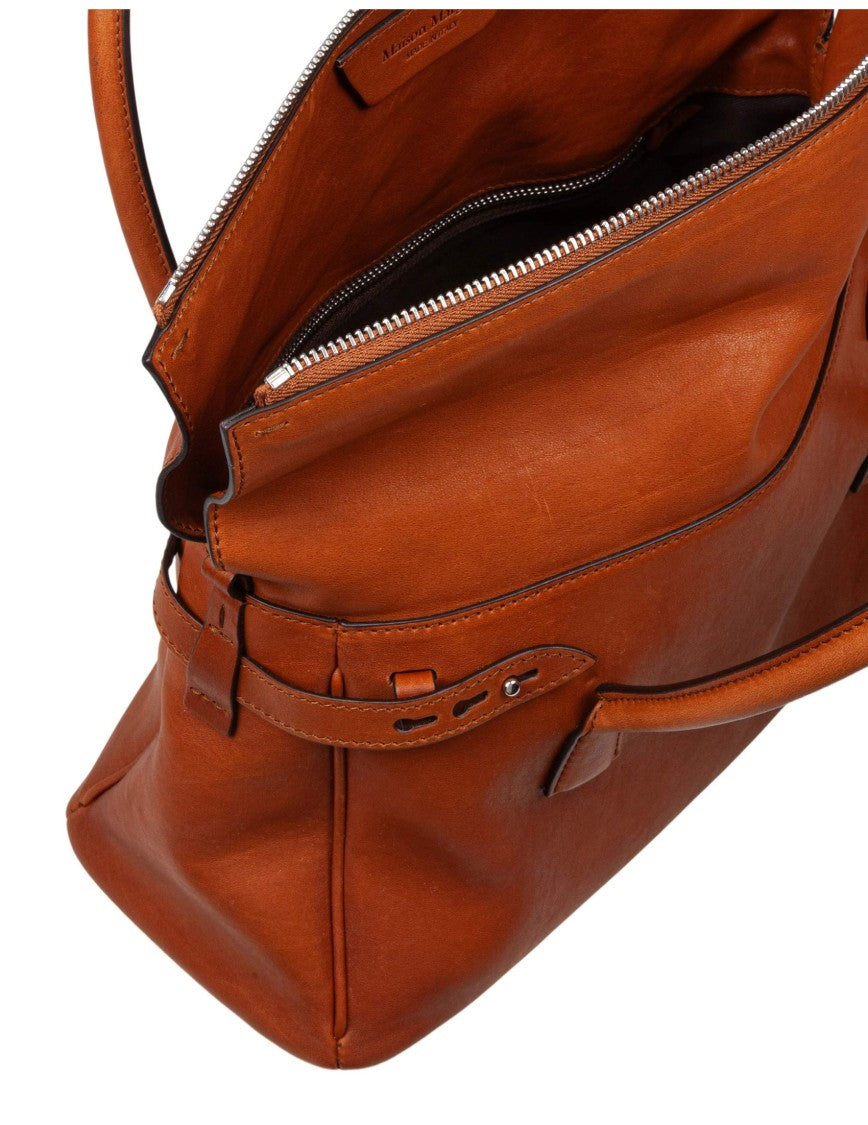 Maison Margiela 5Ac Handbag In Vintage Cognac Leather