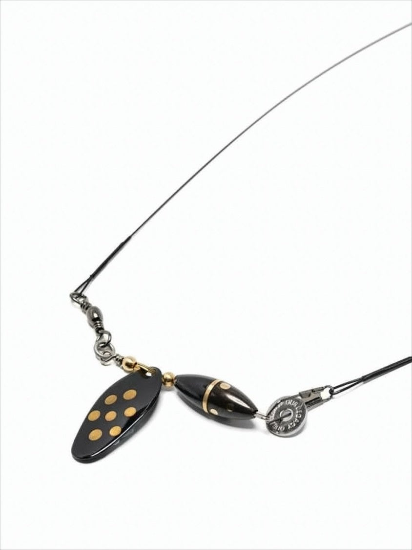 Our Legacy Black Cord Necklace With Distinctive Pendants