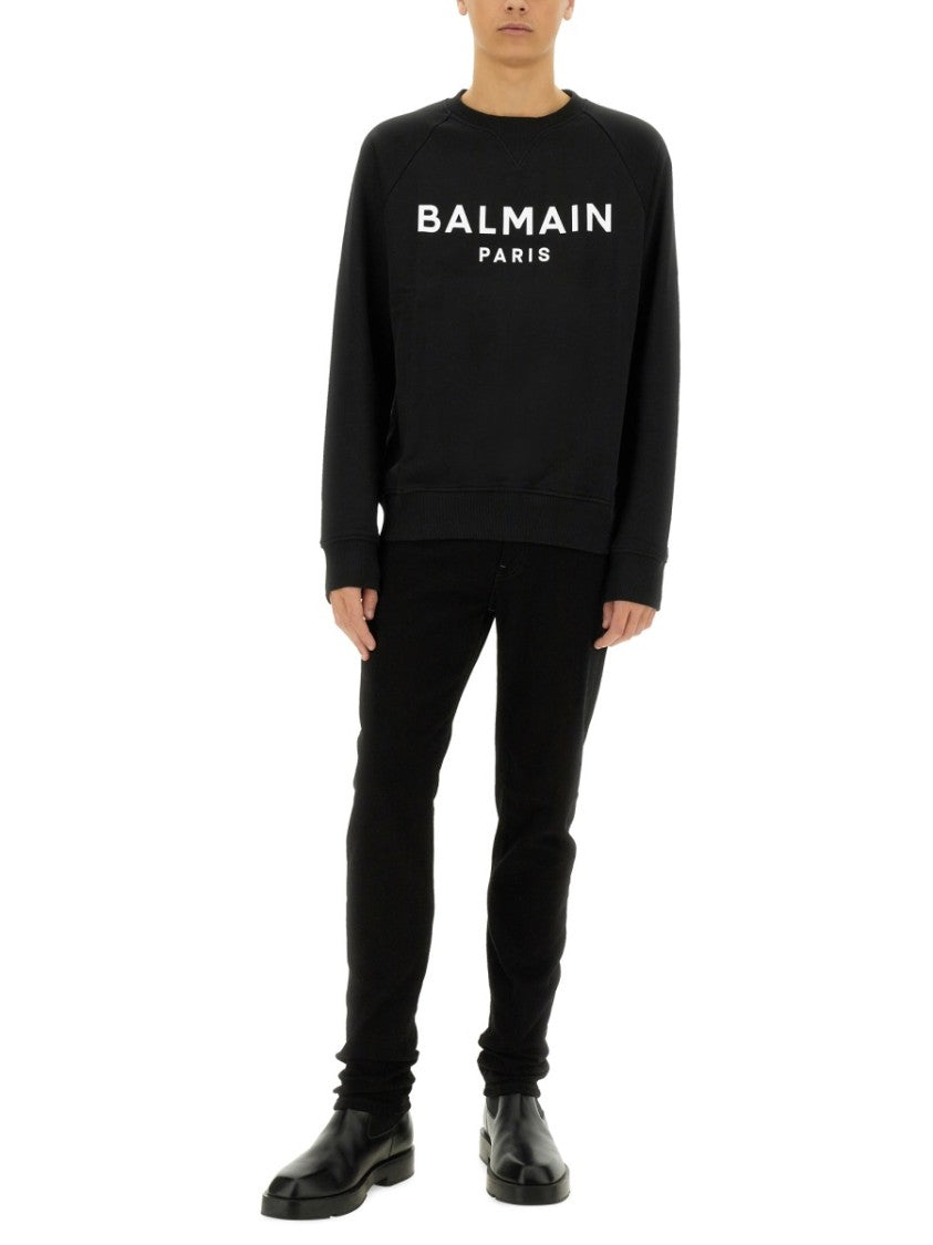 Balmain Relaxed Fit Black Sweatshirt