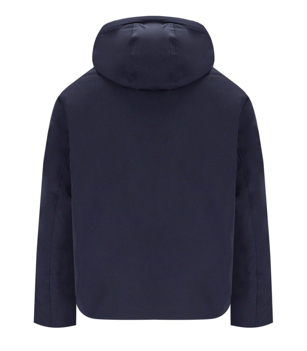 Emporio Armani Blue Navy Hooded Down Jacket