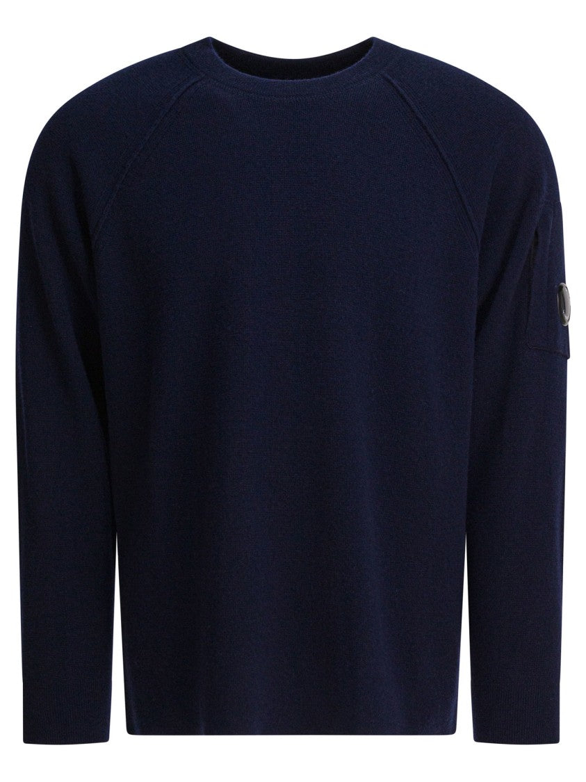 C.P. Company Crew Neck Sweater In Soft Lambswool Blend