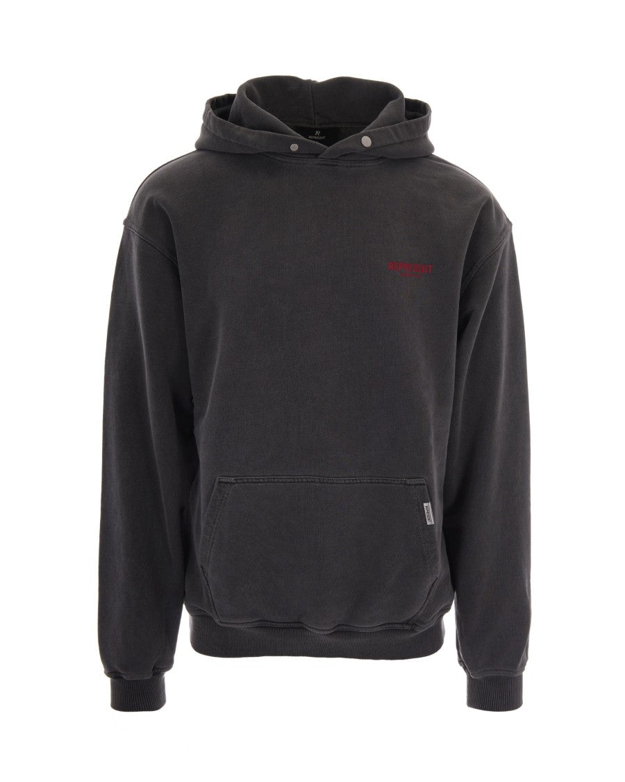 Represent Washed Black Owners Club Heavy Cotton Hoodie