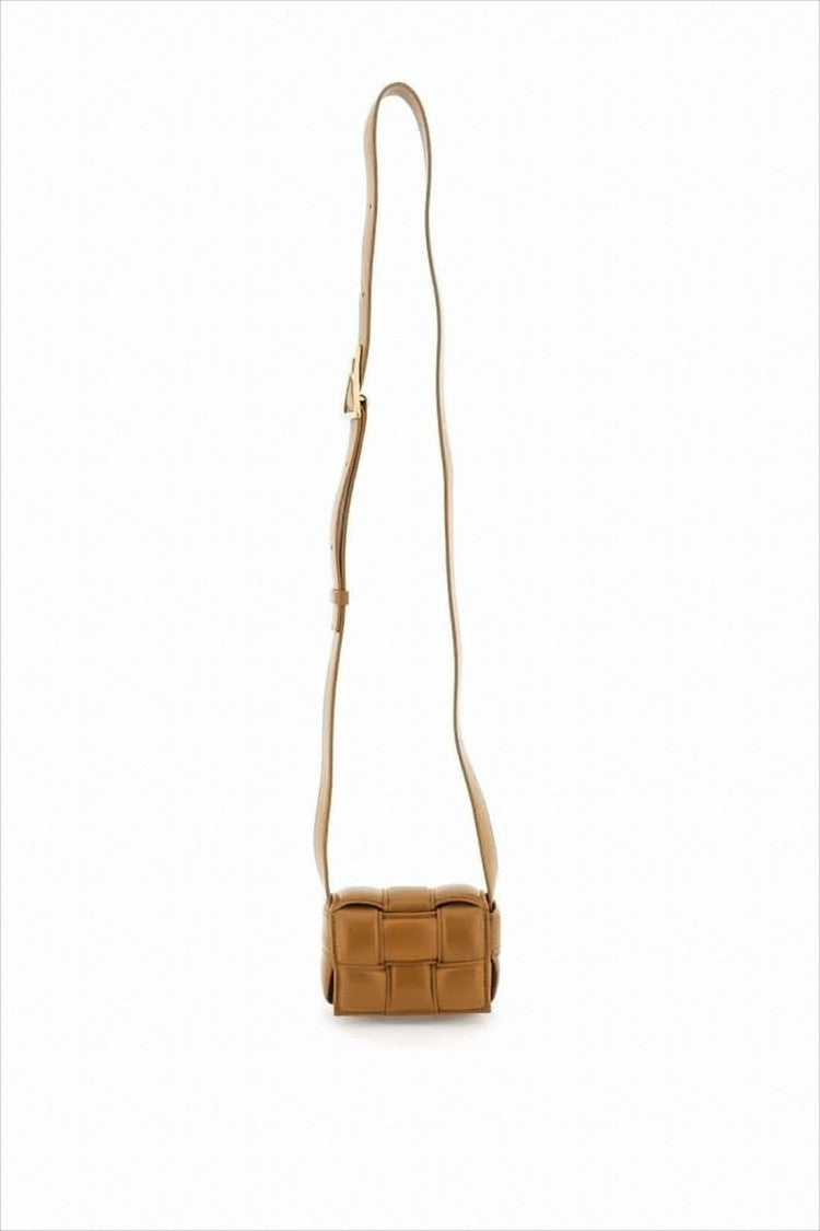 Bottega Veneta Compact Structured Crossbody Bag With Woven Texture