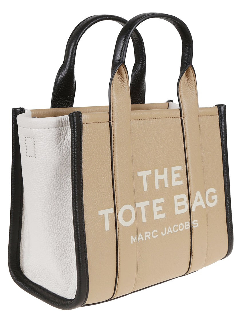 Marc Jacobs Two-Tone Leather Tote With Structured Silhouette
