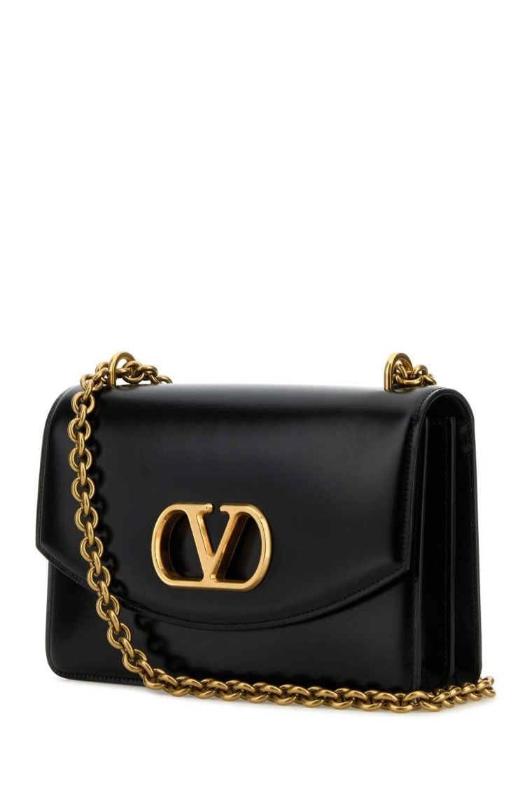 Valentino Garavani Rectangular Black Calf Leather Crossbody Bag