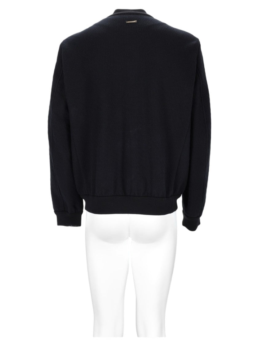 Paolo Pecora Milano Black Minimalist Zip-Through Sports Jacket