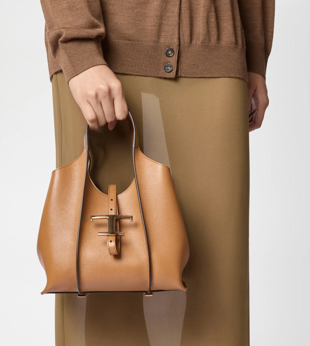Tod's Compact Structured Mini Shopping Bag With T-Buckle