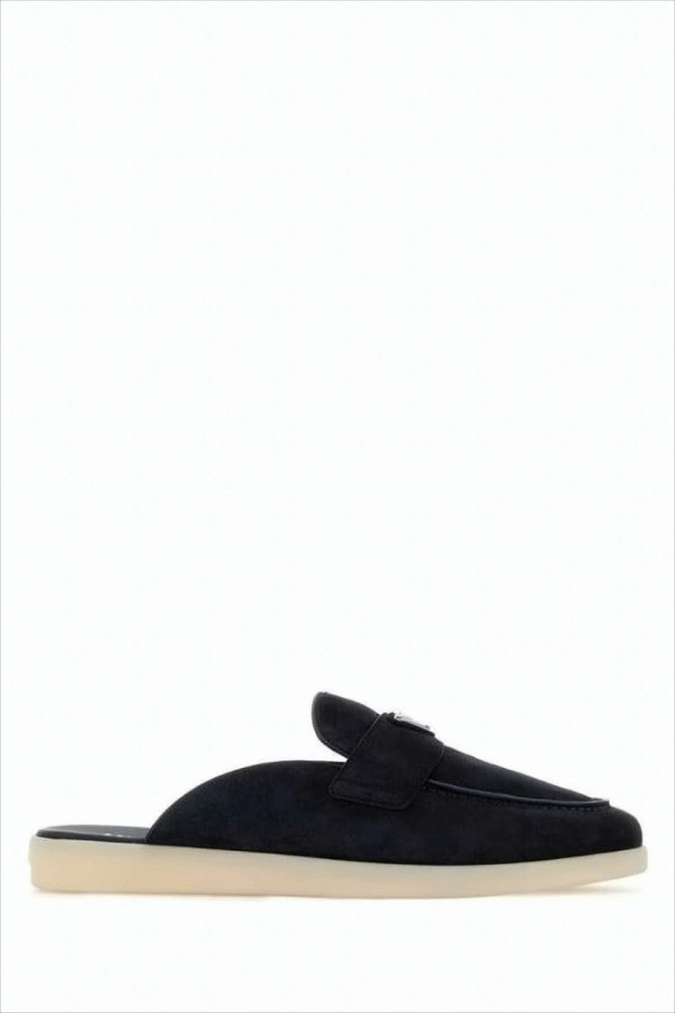 Prada Calf Leather Mule With Subtle Strap Detail