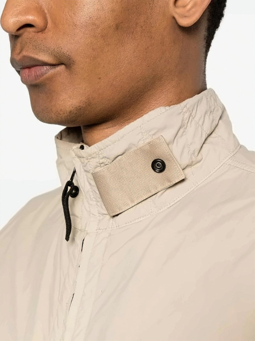 Stone Island Nylon Smarilia-Tc Stand Collar Jacket With Snap Button Closure