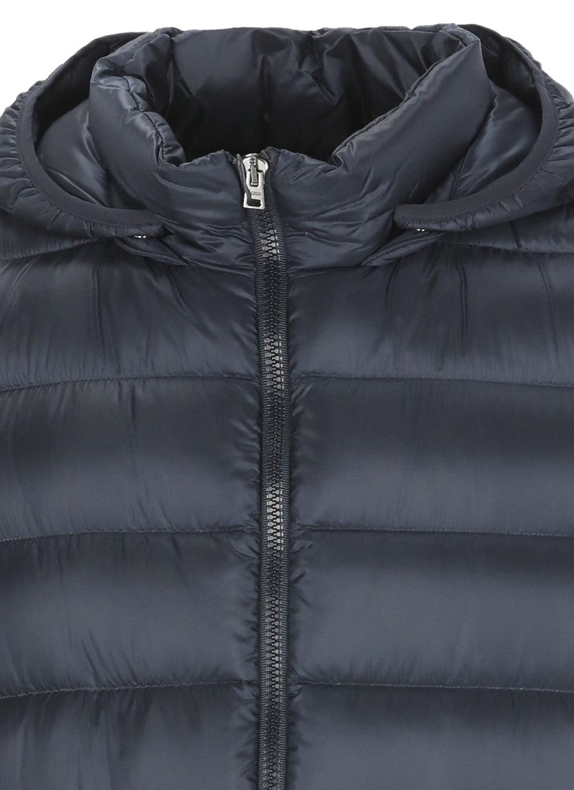 Herno Quilted Vest With Removable Hood And Front Zip Pockets