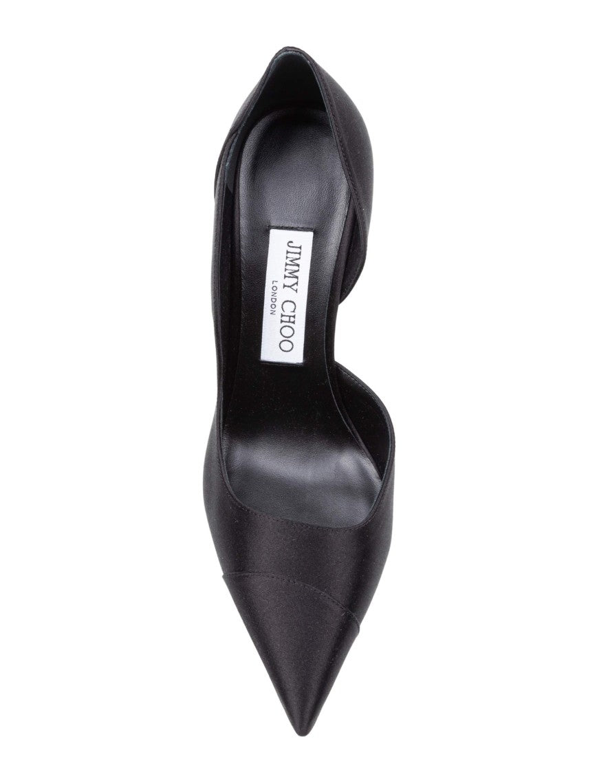Jimmy Choo Brigitte 100 Sta Satin Pump, Black