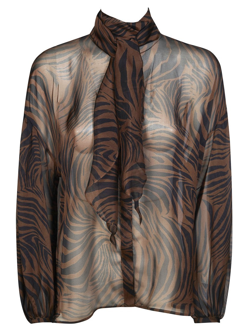 Max Mara Mst Ballata Zebra Print Blouse