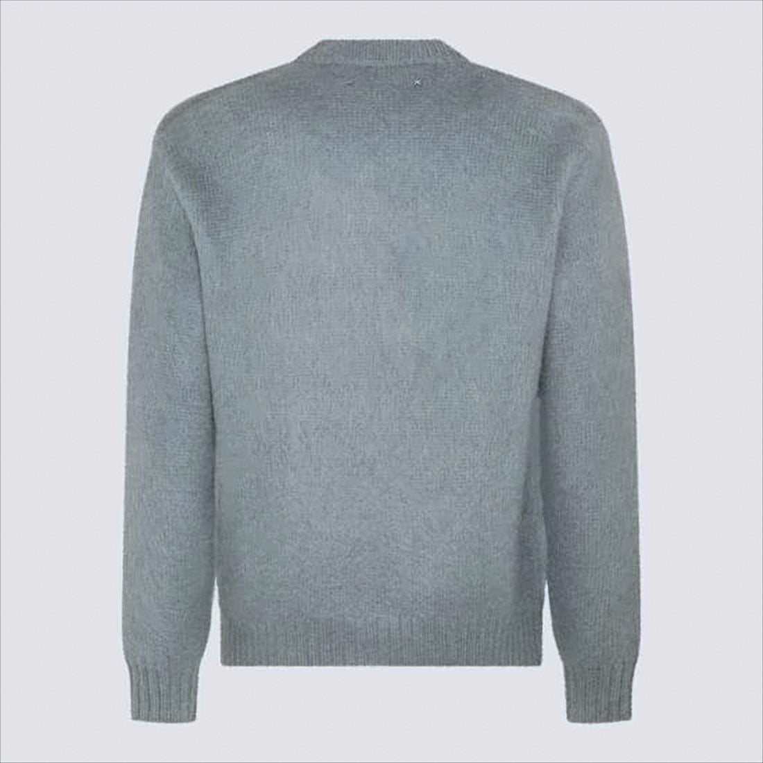 Golden Goose Soft Blue Mohair Blend Sweater With Ribbed Details