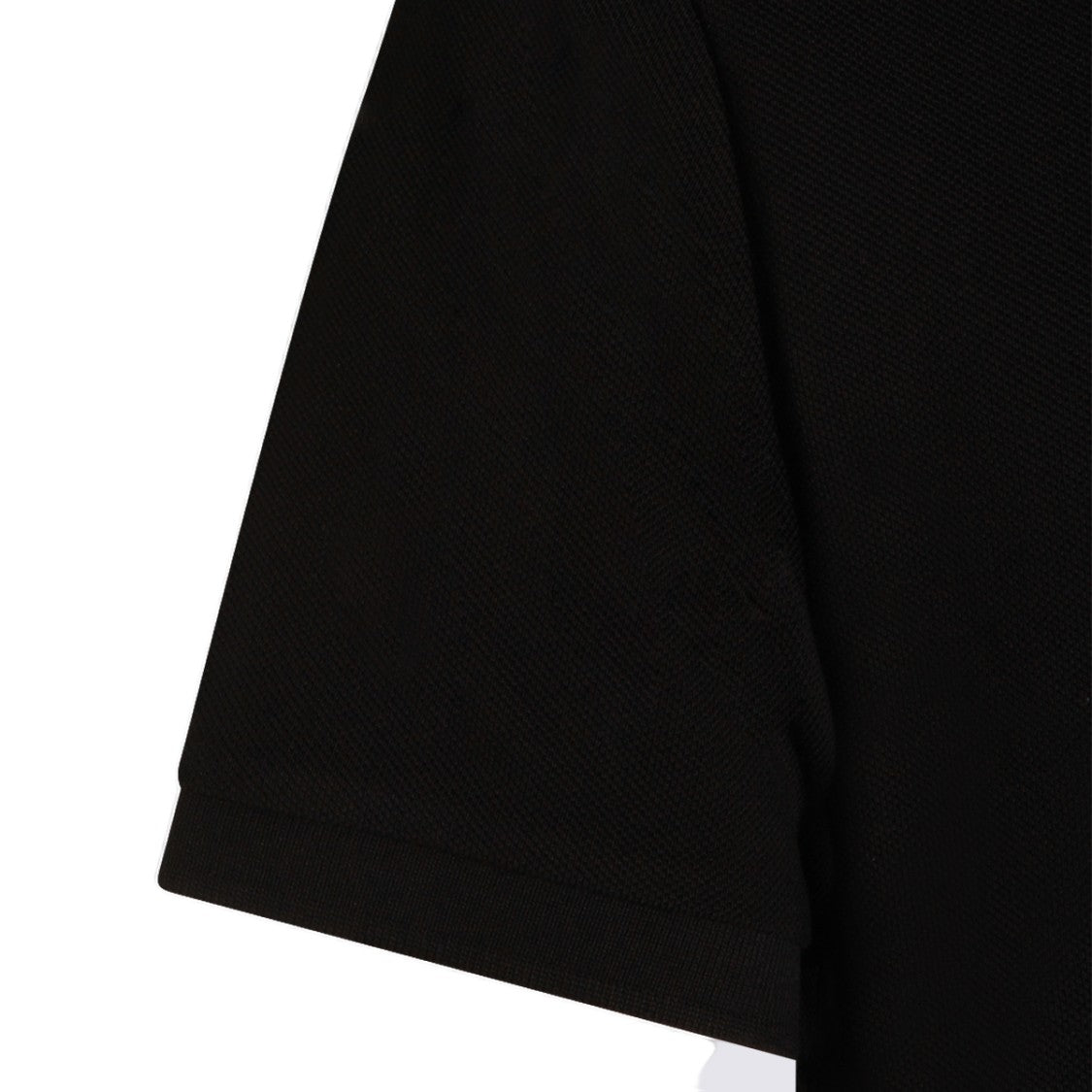 Ami Paris Classic Black Polo With Two-Button Placket