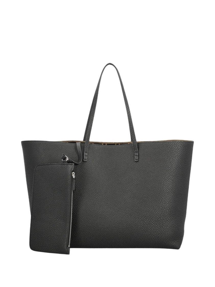 Fendi Roll Medium Monogram Leather Tote Bag